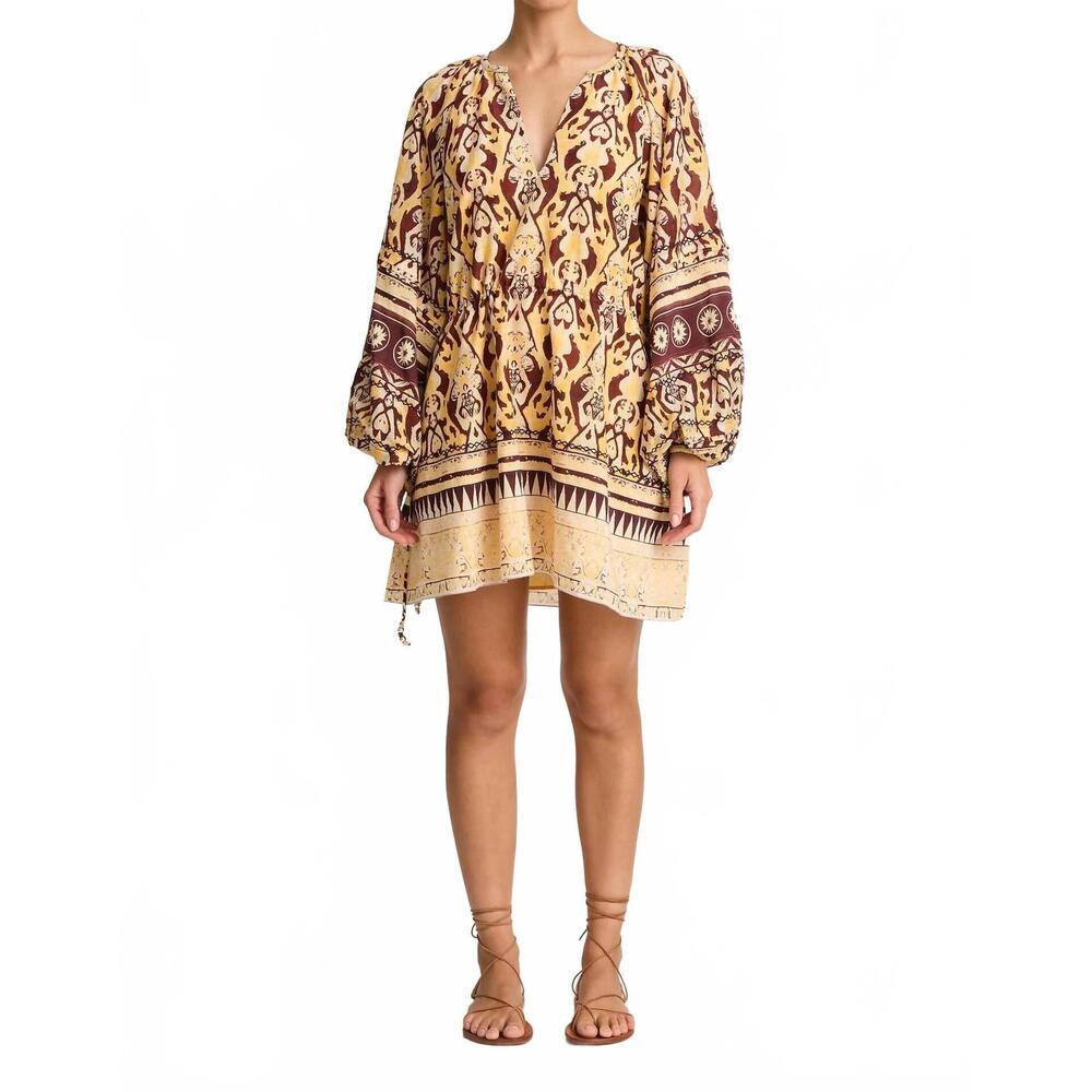 NEW MARIA CHER delancey vito short dress in yellow vibes